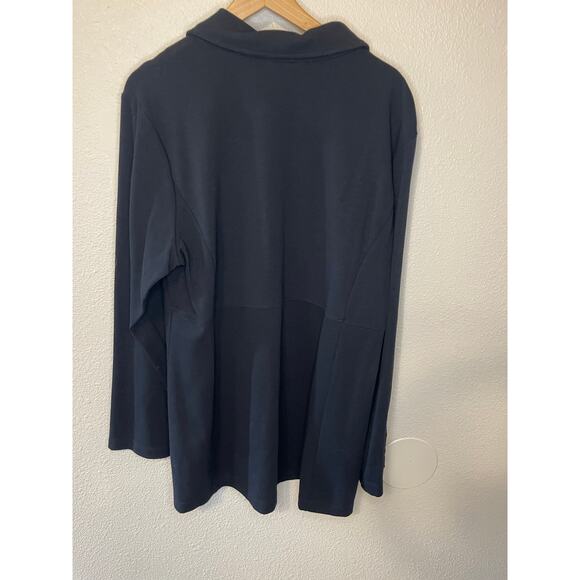 NWT Chicos Black Ponte Barentin Jacket 3 Button Classic Old Money Size 3 (XL) - Picture 4 of 8